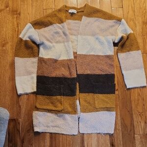 Knox Rose Chunky Knit Cardigan in Mustard Size Large